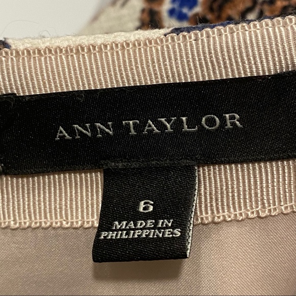 Ann Taylor Ivory/Blue Floral Skirt - Picture 4 of 6